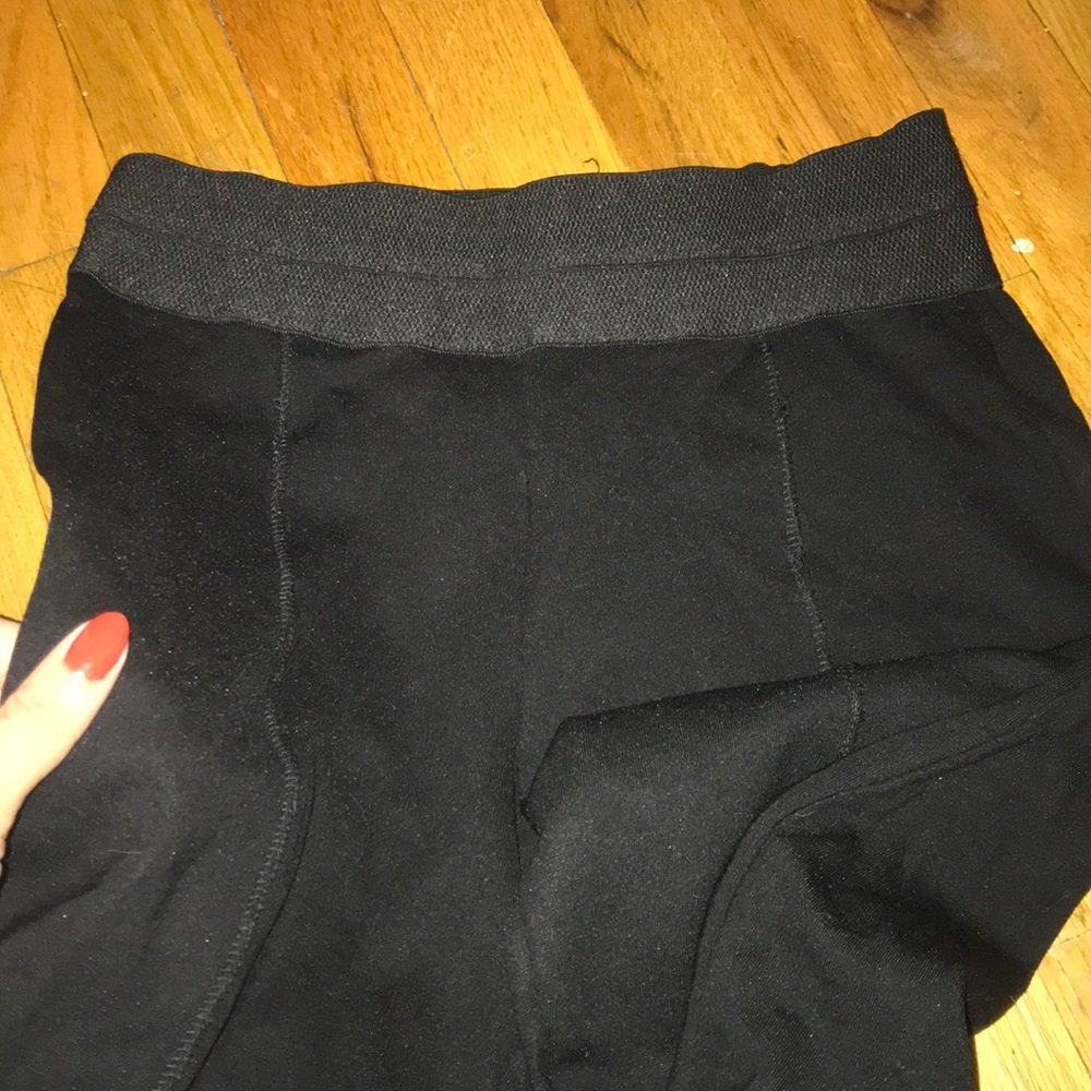 Zara black leggings with side zippers